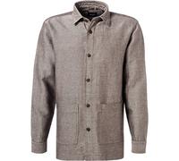 JOOP! Overshirt Herren Regular Fit Langarm Baumwolle-Leinen braun, XL