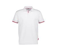 Poloshirt mit Label-Print Modell 'Amare' S men Weiss