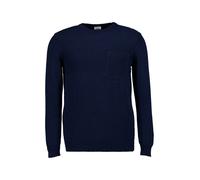 Rundhalspullover JOOP JEANS "Owin", Herren, Gr. L, dunkelblau, Strick, Obermaterial: 100% Baumwolle, clean, unifarben, normal normal, Rundhals, Pullover Rundhalspullover, im Materialmix (72168551-L) d