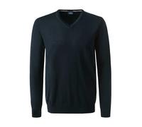 JOOP! Pullover Herren Regular Fit V-Ausschnitt Merinowolle blau, XL