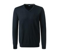 JOOP! Pullover Herren Regular Fit V-Ausschnitt Merinowolle blau, XXL