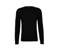 JOOP! Pullover Herren Regular Fit V-Ausschnitt Merinowolle schwarz, M
