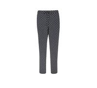 Pyjamahose JOOP "Cosy", Damen, Gr. 40, N-Gr, blau (navy aop), Obermaterial: 95% Baumwolle, 5% Elasthan, gemustert, bequem lang, Hosen Pyjamahose, mit Tunnelzug und Bindeband, Cornflower-Allover (94152
