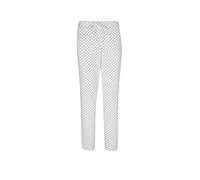 Pyjamahose JOOP "Cosy", Damen, Gr. 40, N-Gr, weiß (sanftes weiß aop), Obermaterial: 95% Baumwolle, 5% Elasthan, gemustert, bequem lang, Hosen Pyjamahose, mit Tunnelzug und Bindeband, Cornflower-Allove