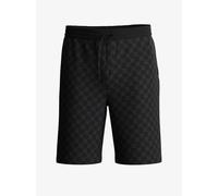 Shorts JOOP "Leisure", Herren, Gr. M, N-Gr, schwarz, Obermaterial: 95% Baumwolle, 4% Elasthan, 1% sonstige Fasern, unifarben, modisch, kurz, Hosen, mit Cornflower-Alloverprint (56773024-M) schwarz