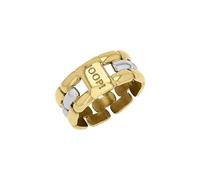 Fingerring JOOP "Schmuck, Geschenk" Gr. 56, gelbgoldfarben, edelstahlfarben, Fingerringe, Damen, 56, Edelstahl, 9mm, Fingerring (43035320-56) gelbgoldfarben, edelstahlfarben