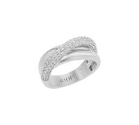 Joop! Ring für Damen, Silber 925, 8 mm, mit Zirkonia, silber, Geschenkidee, kommt in Schmuck Geschenk Box, 2040546