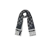 JOOP! Damen Schal - Webschal, Cornflower, Logo, Jacquard, Bicolor Blau