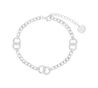 JOOP! Armband mit Anhänger für Damen, Sterling Silber 925 mit Zirkonia, 17+3 cm, Silber, Geschenkidee, kommt in Schmuck Geschenk Box, 2100818