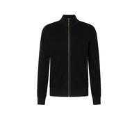JOOP! JEANS Herren Strickjacke - Periamo, Grobstrick, Stehkragen-Zip, Baumwolle Schwarz / M M Schwarz