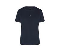 T-Shirt JOOP "Cosy", Damen, Gr. 36, blau (navy), Jersey, Obermaterial: 95% Baumwolle, 5% Elasthan, loose fit hüftlang, Rundhals, Shirts T-Shirt, mit schlichter Eleganz (36347141-36) navy