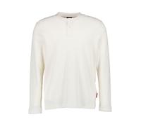 JOOP! Jeans Longsleeve mit geripptem Rundhalsausschnitt Modell 'Iram' in Offwhite, Größe XXL