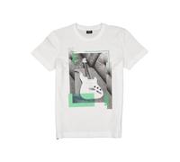 JOOP! T-Shirt Herren Slim Fit Kurzarm Rundhals Baumwolle weiß, L