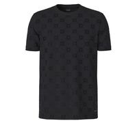 JOOP! Herren T-Shirt mit Allover-Logo - Berno, Rundhals, Kurzarm, Cornflower-Muster, Baumwolle Schwarz M