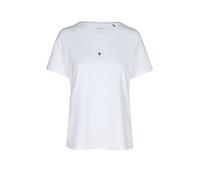 JOOP! Damen T-Shirt mit Logo-Print - Cosy, Kurzarm, Rundhals, Cotton Stretch Weiß M