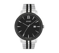 JOOP! Uhr - aus Edelstahl mit Teil-IP Black Beschichtung, graues Zifferblatt, Datumsanzeige, Ronda Swiss Made Uhrwerk, wasserdicht bis 10 bar, Herren