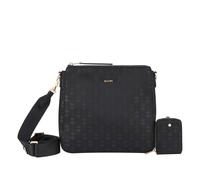 Schultertasche JOOP "collana tessuto jasmina shoulderbag mvz" Gr. B/H/T: 27 cm x 25 cm x 7 cm, schwarz (black) Damen Taschen (79277601-0) black