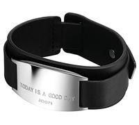 Joop Unisex Armband Edelstahl rhodiniert Leder Ohne Bruce