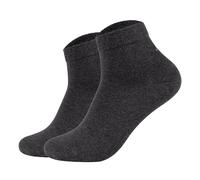 Joop! Unisex Quarter-Socken, 2er Pack - Premium Essential Organic Cotton Quarter, Logo, einfarbig Anthrazit meliert 39-42