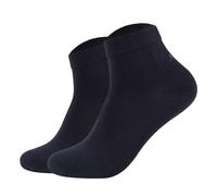 JOOP! Unisex Quarter-Socken, 2er Pack - Premium Essential Organic Cotton Quarter, Logo, einfarbig Dunkelblau 35-38