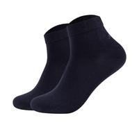 Joop! Unisex Quarter-Socken, 2er Pack - Premium Essential Organic Cotton Quarter, Logo, einfarbig Dunkelblau 43-46