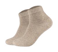 JOOP! Unisex Quarter-Socken, 2er Pack - Premium Essential Organic Cotton Quarter, Logo, einfarbig Sand melange 35-38