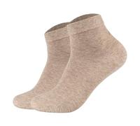Joop! Unisex Quarter-Socken - Premium Organic Cotton - 2er Pack, Logo, Sand melange 39-42