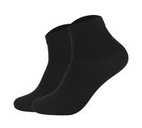 JOOP! Unisex Quarter-Socken, 2er Pack - Premium Essential Organic Cotton Quarter, Logo, einfarbig Schwarz 35-38