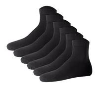 JOOP! Unisex Quarter-Socken, 6er Pack - Premium Essential Organic Cotton Quarter, Logo, einfarbig 39-42 Schwarz