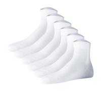 JOOP! Unisex Quarter-Socken, 6er Pack - Premium Essential Organic Cotton Quarter, Logo, einfarbig 39-42 Weiß