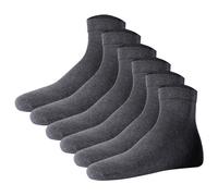 JOOP! Unisex Quarter-Socken, 6er Pack - Premium Essential Organic Cotton Quarter, Logo, einfarbig 43-46 Anthrazit