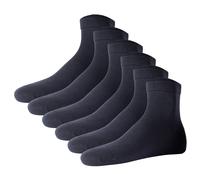 JOOP! Unisex Quarter-Socken, 6er Pack - Premium Essential Organic Cotton Quarter, Logo, einfarbig Dunkelblau 43-46