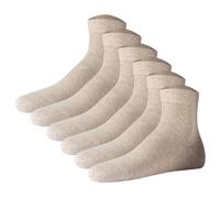 JOOP! Unisex Quarter-Socken, 6er Pack - Premium Essential Organic Cotton Quarter, Logo, einfarbig Sand melange 39-42