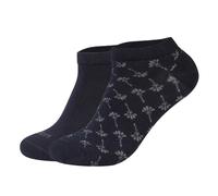 JOOP! Unisex Sneakersocken, 2er Pack - Premium Essential Iconic Sneaker, Logo, einfarbig Dunkelblau 43-46