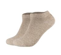 JOOP! Unisex Sneakersocken, 2er Pack - Premium Essential Organic Cotton Sneaker, Logo, einfarbig Sand melange 35-38