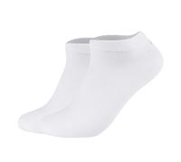JOOP! Unisex Sneakersocken, 2er Pack - Premium Essential Organic Cotton Sneaker, Logo, einfarbig Weiß 35-38
