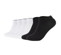 JOOP! Unisex Sneakersocken, 6er Pack - Premium Essential Organic Cotton Sneaker, Logo, einfarbig 2xWeiß/Schwarz 35-38