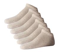 JOOP! Unisex Sneakersocken, 6er Pack - Premium Essential Organic Cotton Sneaker, Logo, einfarbig 35-38 Beige