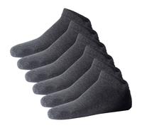 JOOP! Unisex Sneakersocken, 6er Pack - Premium Essential Organic Cotton Sneaker, Logo, einfarbig 43-46 Anthrazit