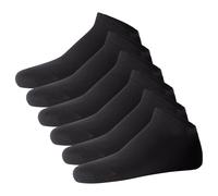 JOOP! Unisex Sneakersocken, 6er Pack - Premium Essential Organic Cotton Sneaker, Logo, einfarbig Schwarz 39-42