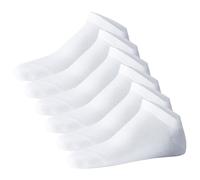 JOOP! Unisex Sneakersocken, 6er Pack - Premium Essential Organic Cotton Sneaker, Logo, einfarbig Weiß 43-46