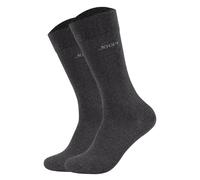 JOOP! Unisex Socken, 2er Pack - Premium Essential Organic Cotton Socks, Logo, einfarbig Anthrazit meliert 39-42