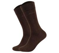 JOOP! Unisex Socken, 2er Pack - Premium Essential Organic Cotton Socks, Logo, einfarbig 39-42 Braun