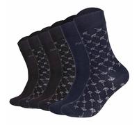 JOOP! Unisex Socken, 6er Pack - Premium Essential Iconic Socks, Logo, Baumwollmischung 2xSchwarz/Dunkelblau 39-42