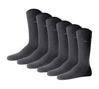 JOOP! Unisex Socken, 6er Pack - Premium Essential Organic Cotton Socks, Logo, einfarbig 43-46 Anthrazit