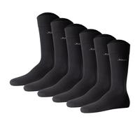 JOOP! Unisex Socken, 6er Pack - Premium Essential Organic Cotton Socks, Logo, einfarbig Schwarz 35-38