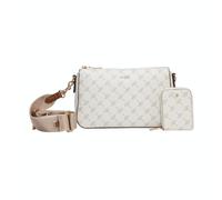 Umhängetasche JOOP "cortina 1.0 jasmina shoulderbag shz", Damen, Gr. B/H/T: 22cm x 15cm x 6cm, beige (pelican), Lederimitat, bedruckt, Taschen, Handtasche Damen Tasche Damen Schultertasche (62103800-0
