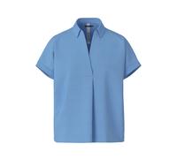 JOOP! Regular Fit Bluse mit V-Ausschnitt Modell 'Basilia' in Blau, Größe 34