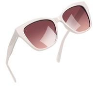 Joopin Acetat Cateye Sonnenbrille Trendy Katzenauge Damen Sonnenbrille Polarisierter UV-Schutz TR90 Cosplay Chunky Party Brille zum Reisen (Beige Hellbraun)