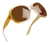 Joopin Große Sonnenbrille Damen Polarisiert Trendy UV400 Brille für Reisen | Übergroße Retro-Design für Breite Gesichter, Leichtes Material, XXL, Modern, Autofahren, Festival, Shopping, Fahsion, Outdoor